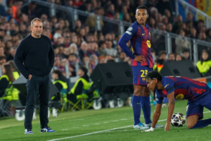 Lamine Yamal Barcelona saat melawan Atletico Madrid