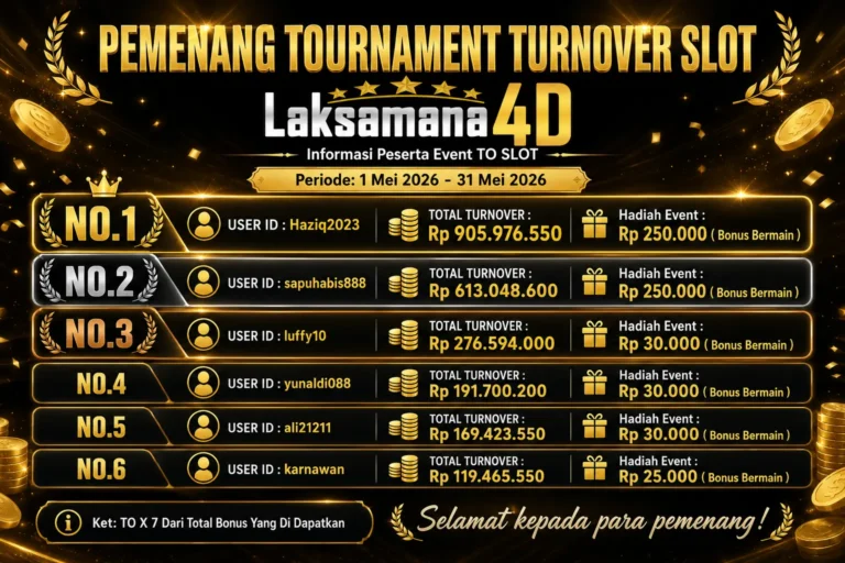 Laksamana4D Situs Slot TOTO dengan pilihan permainan menarik